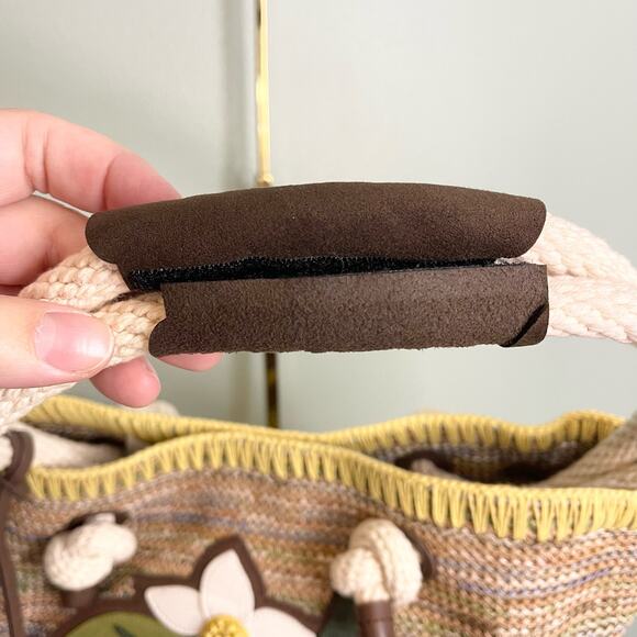 Brighton Bella LIMONE Tote Handbag Purse Woven Leather Lemon - Picture 8 of 12